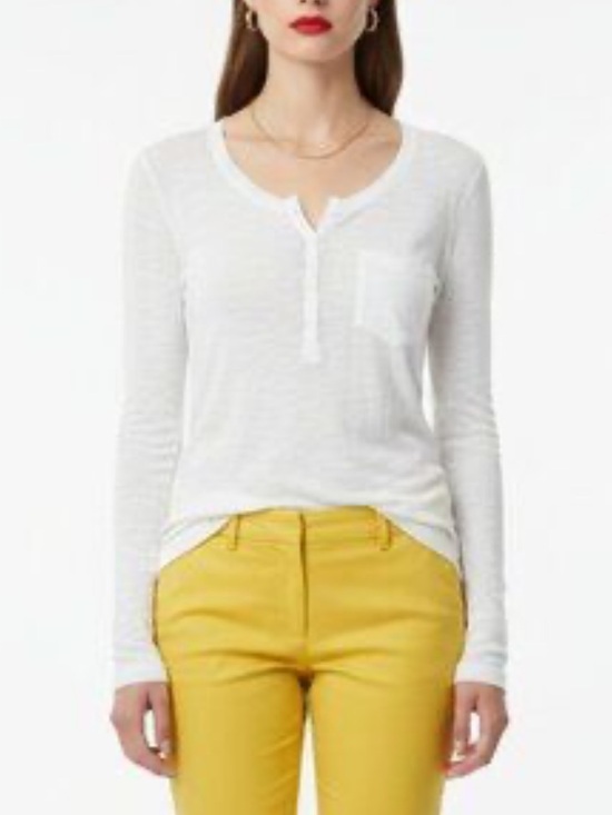 Rails Tops - NWT Rails White Long-Sleeve Henley Top Size medium